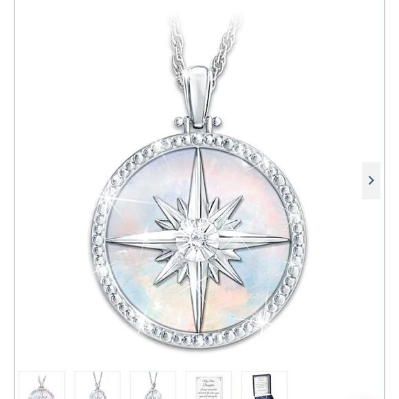 Diamond Sterling Silver ‘Always My Daughter’ Pendant Necklace NEW in box - Picture 1 of 11